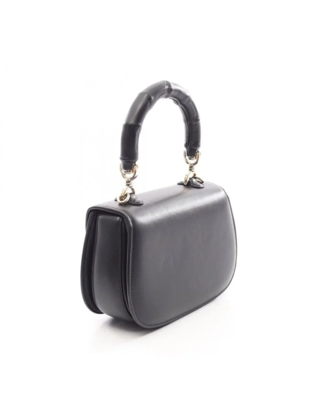 Gucci Handbag Bamboo Small 2-Way Black Leather
